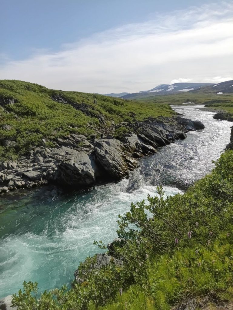 Дикая природа Нярма-Яхи скальные берега Нярма-Яха рыбалка в тундре Воркута